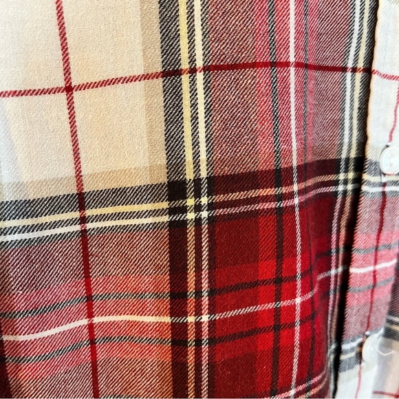 H&M Plaid Cotton Button Down Shirt Fall Colours Size 4 - Picture 2 of 8